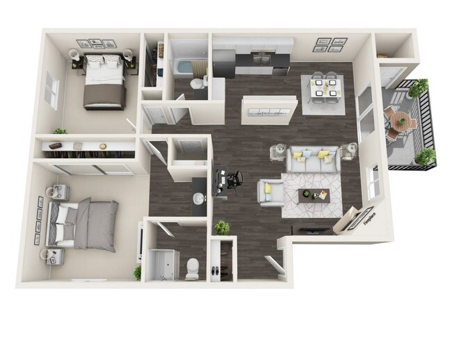 Two Bedroom 142 floor plan